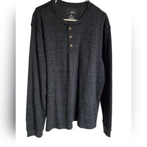 Sonoma Men's Black Henley Shirt XXL